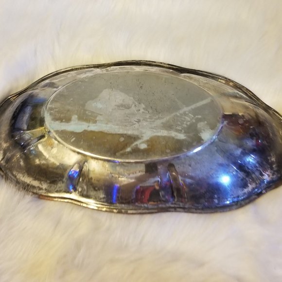 National Silver on Copper Tray, #1023, Ornate Vtg - Picture 6 of 6